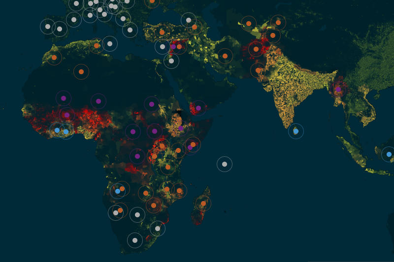 Карта голода в реальном времени